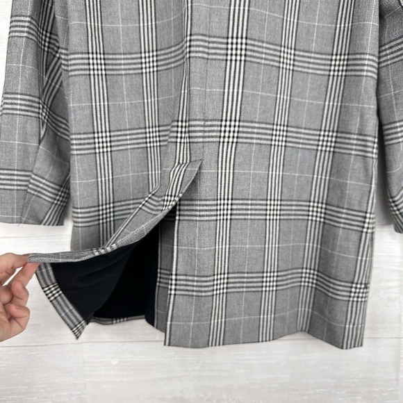 Madewell Caldwell Double-Breasted Blazer in Menswear Plaid Women Size XS Gray - Picture 11 of 16